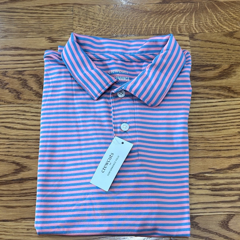 Crewcuts Vibrant Pink and Blue Polo Shirt